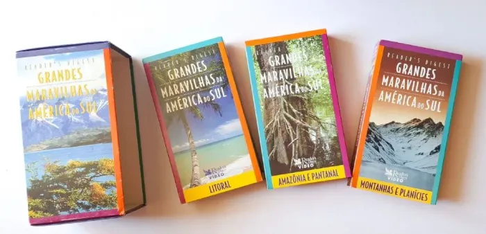lote fitas VHS box doc grandes maravilhas da américa do sul readers e santuários selvagens