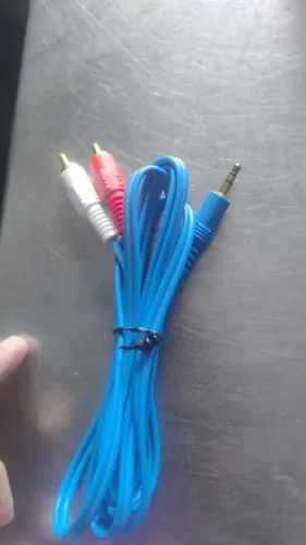 Cabo P2 x 2RCA Auxiliar Som Estéreo