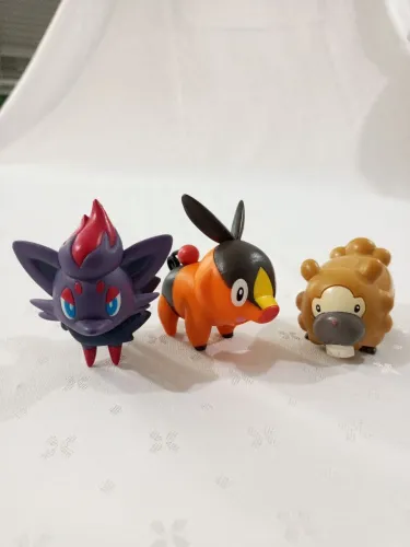 Lote Bonecos Pokémon Jakks Pacific Bidoof Tepig Zorua Raros