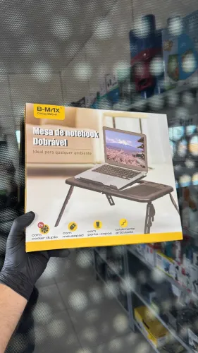 Mesa para notebook com cooler e regulagem de altura 