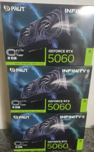 placa de video geforce rtx 5060 8gb infinity 2 oc gddr7 nova lacrada nota fiscal e garanti