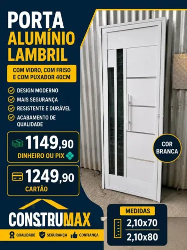 Porta lambril alumínio 
