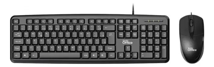 COMBO TECLADO E MOUSE DR. OFFICE DC100, USB, PRETO