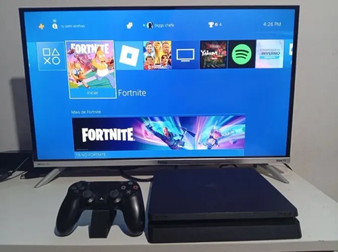 PlayStation 4 modelo super slim de 1tb de memória entrego