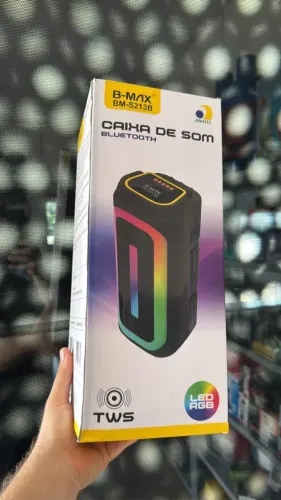 Caixa de som sem fio com Led que piscam