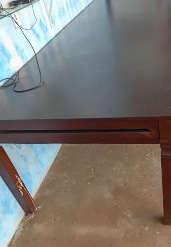 Mesa de madeira.   *NÃO ENTREGO*              Largura 1 mt <br>Comprimento 3 mt <br>Altura 77 cm