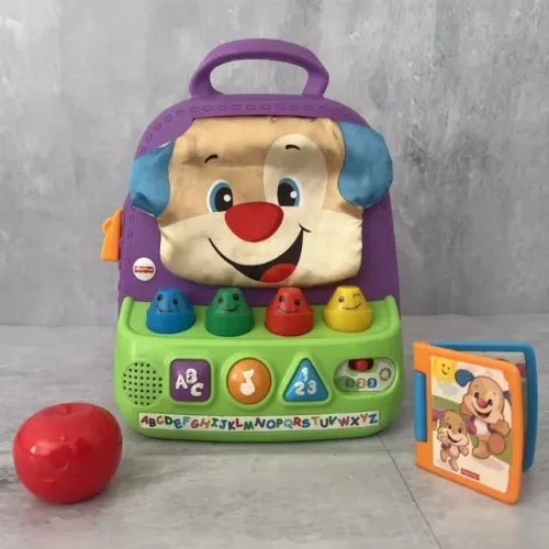 Brinquedo Fisher Price Mochila Animada do Cachorrinho - Mochilinha Educativa Funcionando