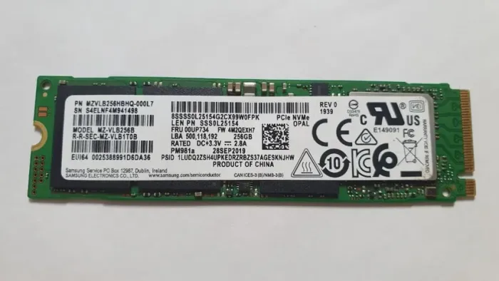 SSD 256GB NVMe PCIe Gen 3 Samsung