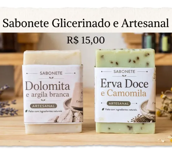 Sabonetes glicerinados naturais e artesanais 