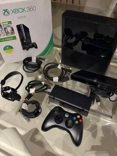 Xbox 360 E 500GB Original + Kinect + Caixa completa 