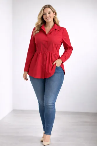 Camisa tam 44 feminina vermelha Argonautic