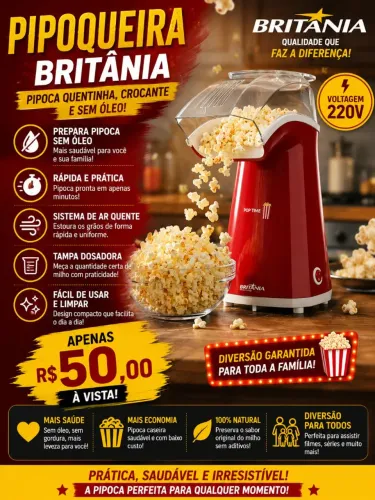 Pipoqueira elétrica Britânia 