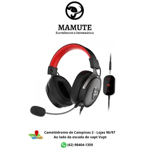 Fone Headset Gamer Redragon Icon, 7.1 Surround, Drivers de 50mm, USB/3.5mm