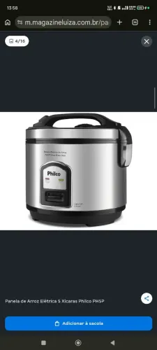 Panela de Arroz Philco 5 (Excelente estado)