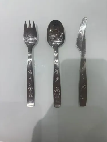 Conjunto talheres Hércules, Série Comer e Brincar Década 70
