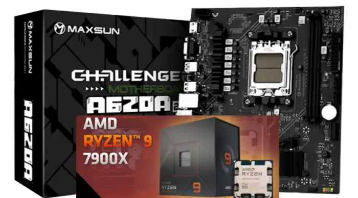 Kit upgrade Gamer maxsun challenger a620a 2.5g+ Ryzen 9 7900x