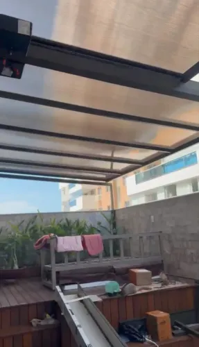 Cobertura de policarbonato para corredor, garagem, área gourmet, área de serviço
