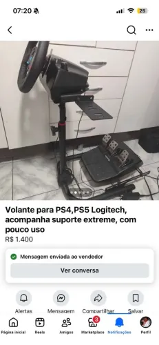 Playstaion Volante Logitech g29 PS4 PS5 com suporte extreme