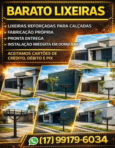 Lixeiras para calcadas