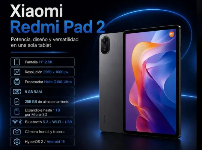 Tablet Xiaomi REDMI PAD 2 4 RAM / 128 GB TODAS AS CORES original