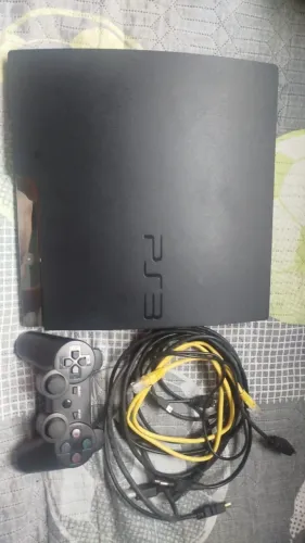 PS3 Slim + 1 controle + jogos no HD
