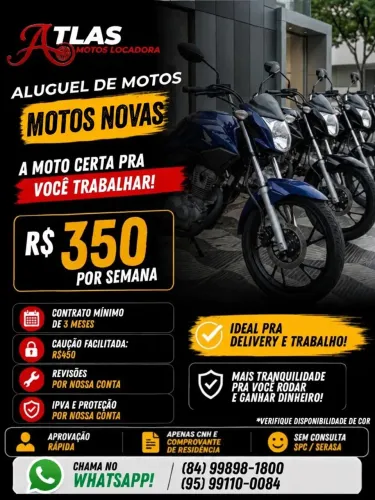 MOTO NOVA PARA ALUGUEL