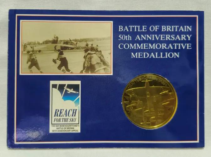 Medalha BATTLE OF BRITAIN 50th ANNIVERSARY COMMEMORATIVE