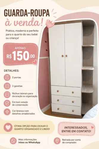 Guarda roupas infantil