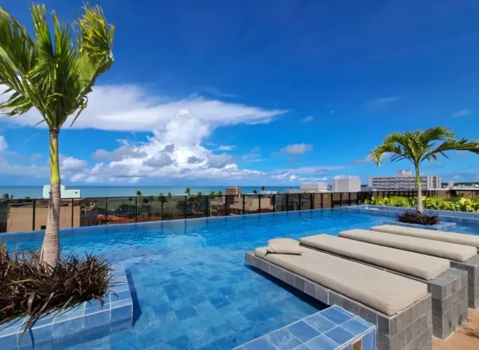 Flat à Venda 20m² 1 Quarto Piscina 80m da Praia Cabo Branco /João Pessoa-PB