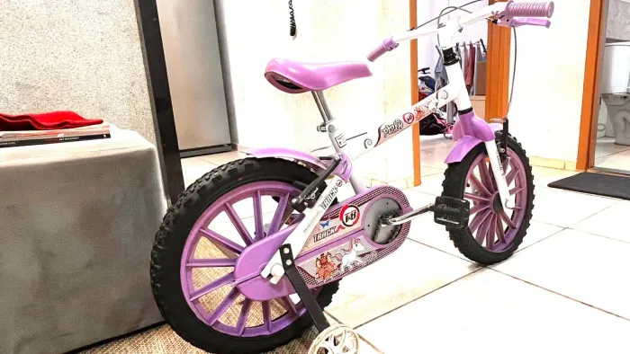 Bicicleta - Aro 16 - Pink - Infantil - Tk3-Track - Lilás