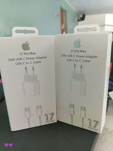 Carregador Turbo 35W Dual USB-C Premium para iPhone - Novo na Caixa