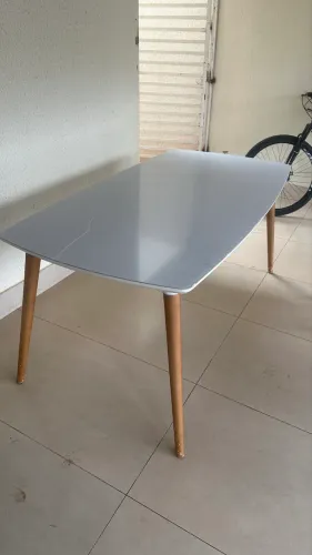 MESA DE VIDRO BRANCO