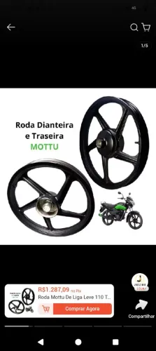 Roda da mottu tvs