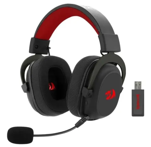 Headset Gamer Redragon Zeus Pro Wireless 7.1 H510-pro Preto Preto