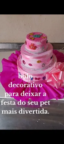 Bolo fake para festa pet