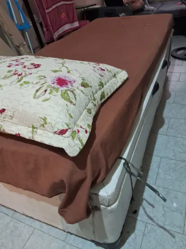 Cama Solteiro Bau + Colchão com Capa