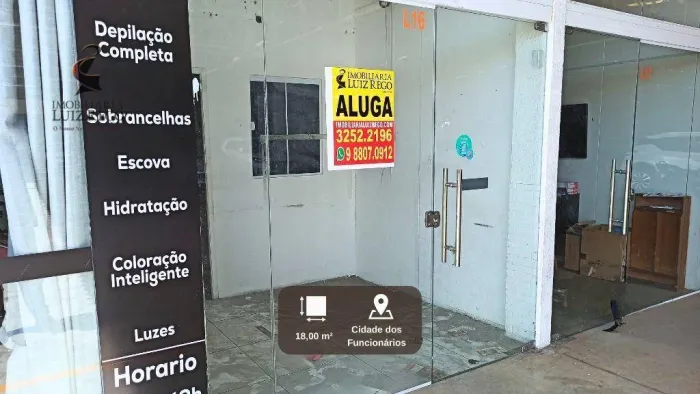 Loja no estacionamento do Supermercado Cometa da Cidade dos Funcionários para aluguel, 18,