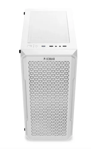GABINETE GAMER PICHAU APUS WHITE, MID-TOWER, LATERAL DE VIDRO TEMPERADO, COM 3 FANS