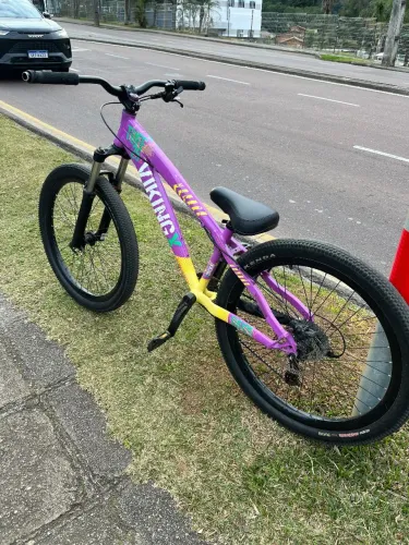 BIKE VIKINGX ROXA BIKE INTEIRA!!! MONTADA 100% 