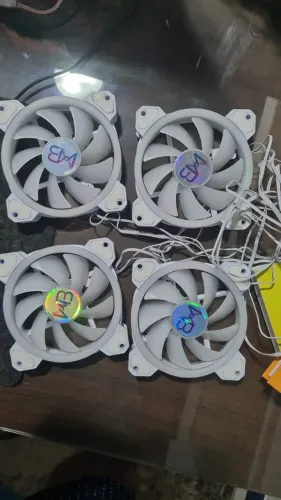 Kit de Fans Ventoinhas RGB 120mm Wovibo