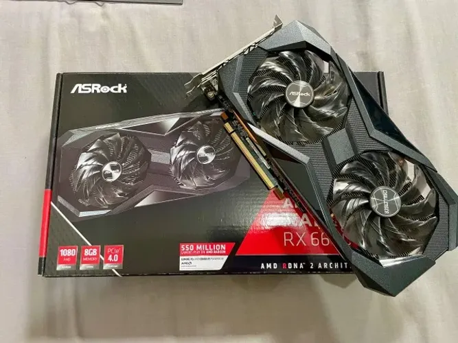 Placa De Vídeo Asrock Radeon Rx 6600 8gb Challenger Na Caixa Impecável