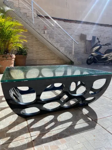 Mesa de centro de vidro