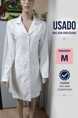 Jaleco branco tamanho M