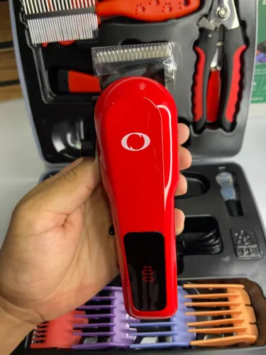 Máquina sem Fio de Tosar Pet Cães e Gatos Recarregável + Maleta com Acessórios - MA013 Oni