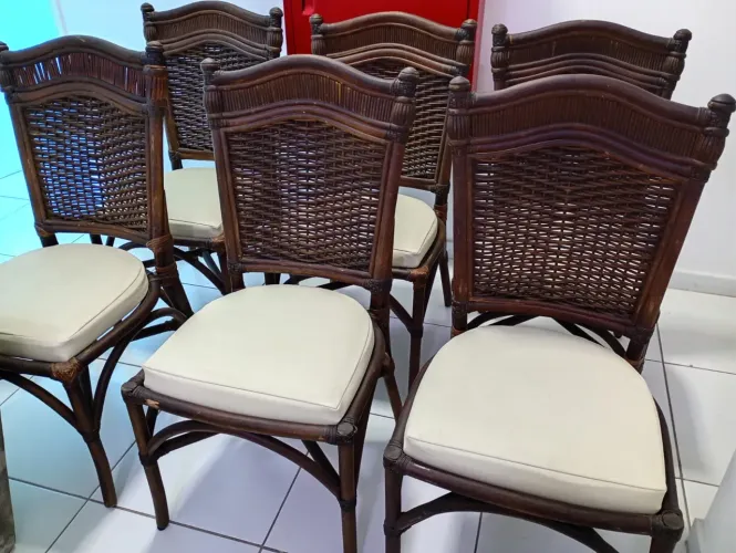 Conjunto 6 cadeiras em fibra Artecfato