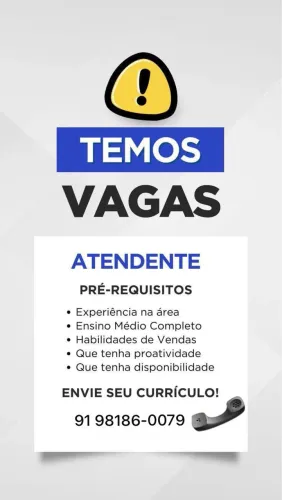 Vagas de emprego disponível
