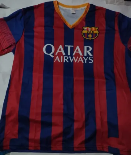 Camisa do Barcelona retrô 2014/2015 -  Messi época MSN tamanho grande nova