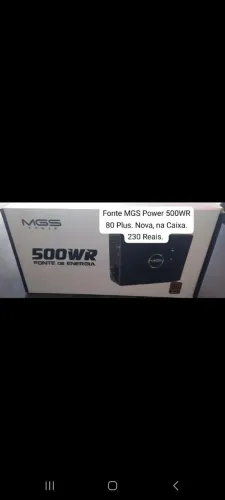 Fonte MGS 500WR 80 Plus