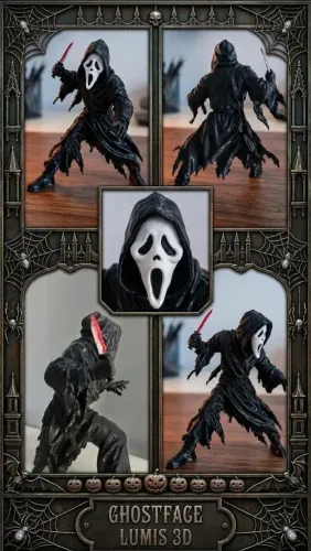 ghostface impresso em 3D 