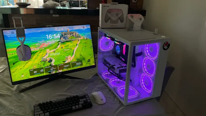 PC Gamer Ryzen 7 5700 + RTX 4060 + Monitor ASUS ROG + Kit Completo